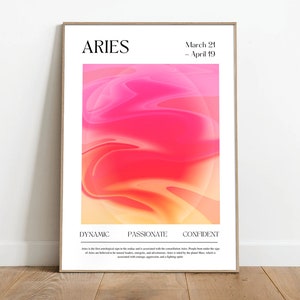 Aries Wall Art Zodiac Poster Printable, Aries Art, Aries Gift, Aries Wall Art, Aries Gifts, Astrology Art, Aries Goddess Cosmic Art Print