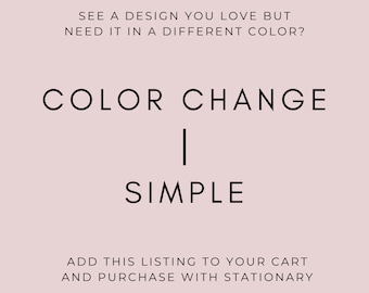 Invitation Colour Palette Change Option