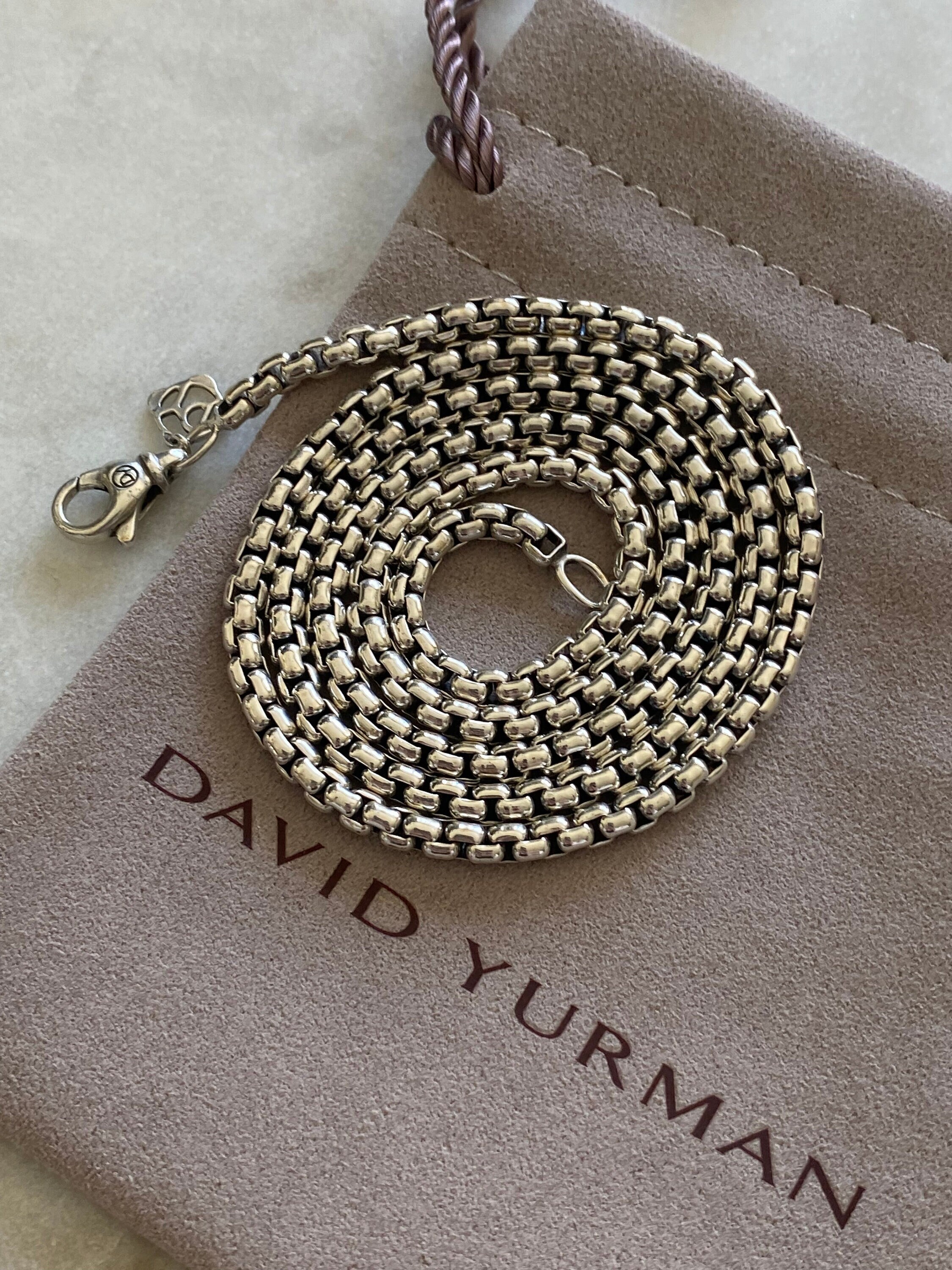 necklace 24 inch 4 mm thick black titanium David Yurman - ayanawebzine.com