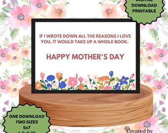 Mother's Day Printable Card |  Mama Card | Digital Download Card |  Digital Mother's Day Card |  Printable Mother's Day Card