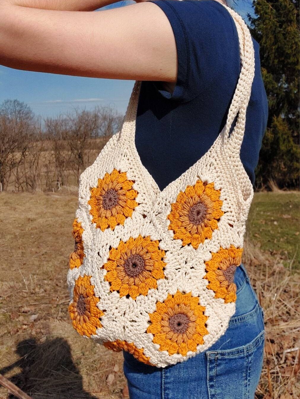 Handgehäkelte Sonnenblume Mit Energiekarte - Gute Besserung Geschenk Für Frauen