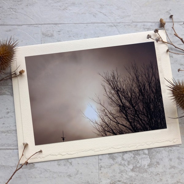 Dark Eerie Sky Greeting Card, Handmade, Blank Photo Notecards w/ Envelope, Unedited Nature Photography, Any Occasion Cards