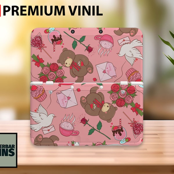 Pink Love Bear 3 M vinyl skin New Nintendo 3DS XL and 2DS XL colorful decal Skin 3 M vinyl Skin for Nintendo