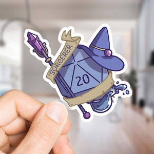 DND stickers Sorcerer 20 My knowledge my power Ranger danger play game gungeons and dragons dungeon master