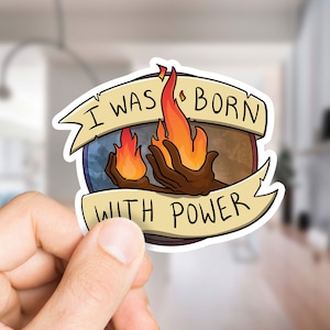 DND stickers I was born with power My knowledge my power ranger danger play game dungeons and dragons dungeon master