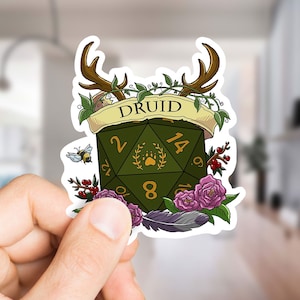 DND stickers Druid My knowledge my power Ranger danger play game gungeons and dragons dungeon master