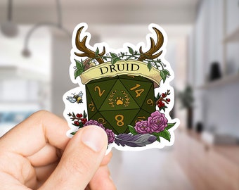 Pegatinas DND Druid Mi conocimiento mi poder Ranger peligro juego mazmorras y dragones maestro de mazmorras