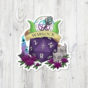 DND stickers Warlock My knowledge my power Ranger danger play game gungeons and dragons dungeon master