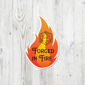 DND stickers forged in fire My knowledge my power Ranger danger play game gungeons and dragons dungeon master