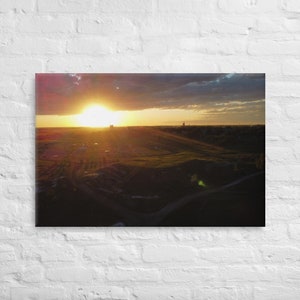 Canvas Print | Land of the living skies | Prairie Sunset | Canadian sky | Sunset flare | Saskatchewan Sunset