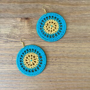 Sea and sunshine boho hoops