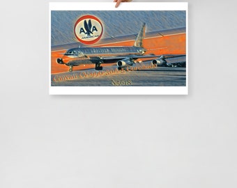 American Airlines Convair CV-990 Corondao N5618 Póster