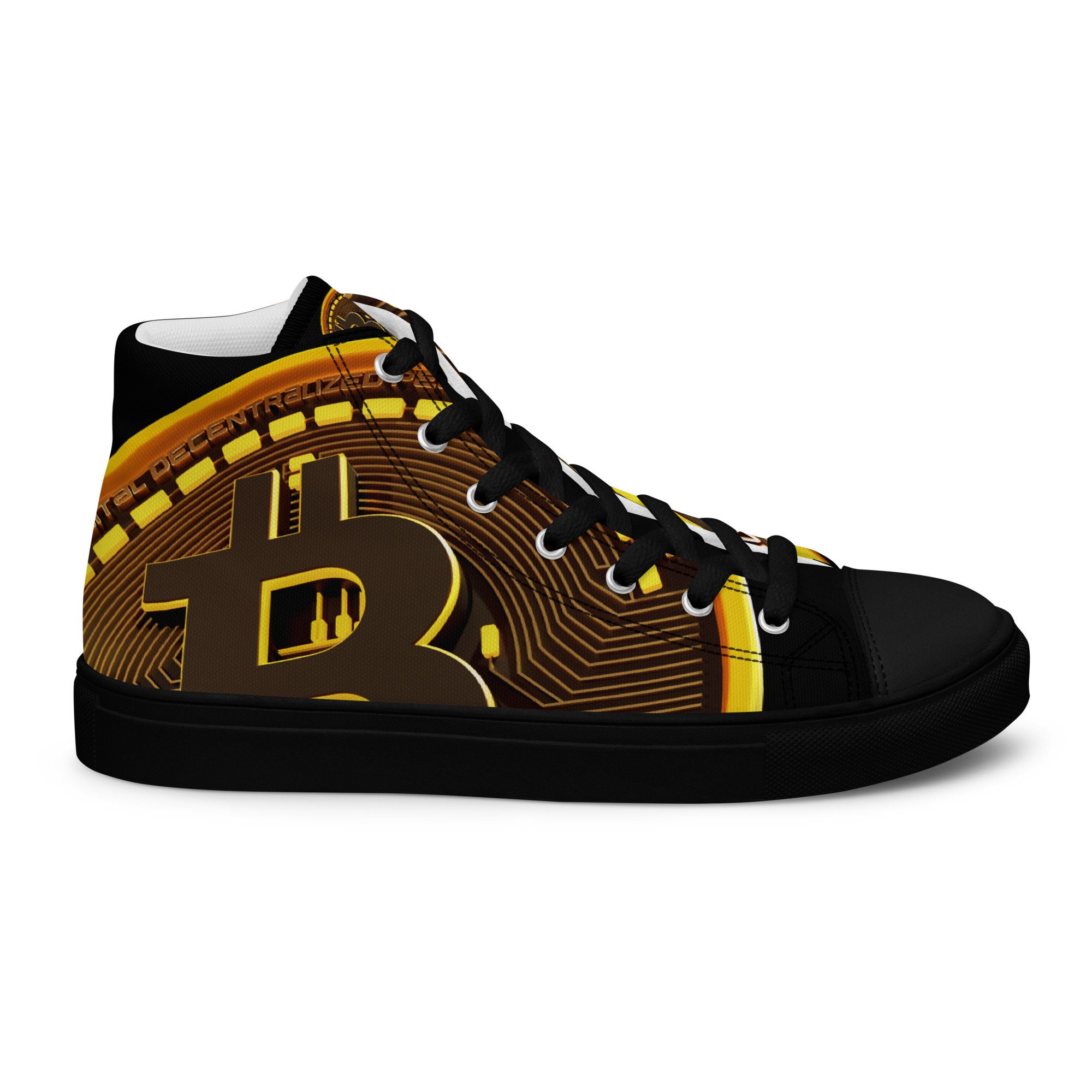 Baskets montantes Bitcoin Design : chaussures en toile pour hommes - Etsy  France