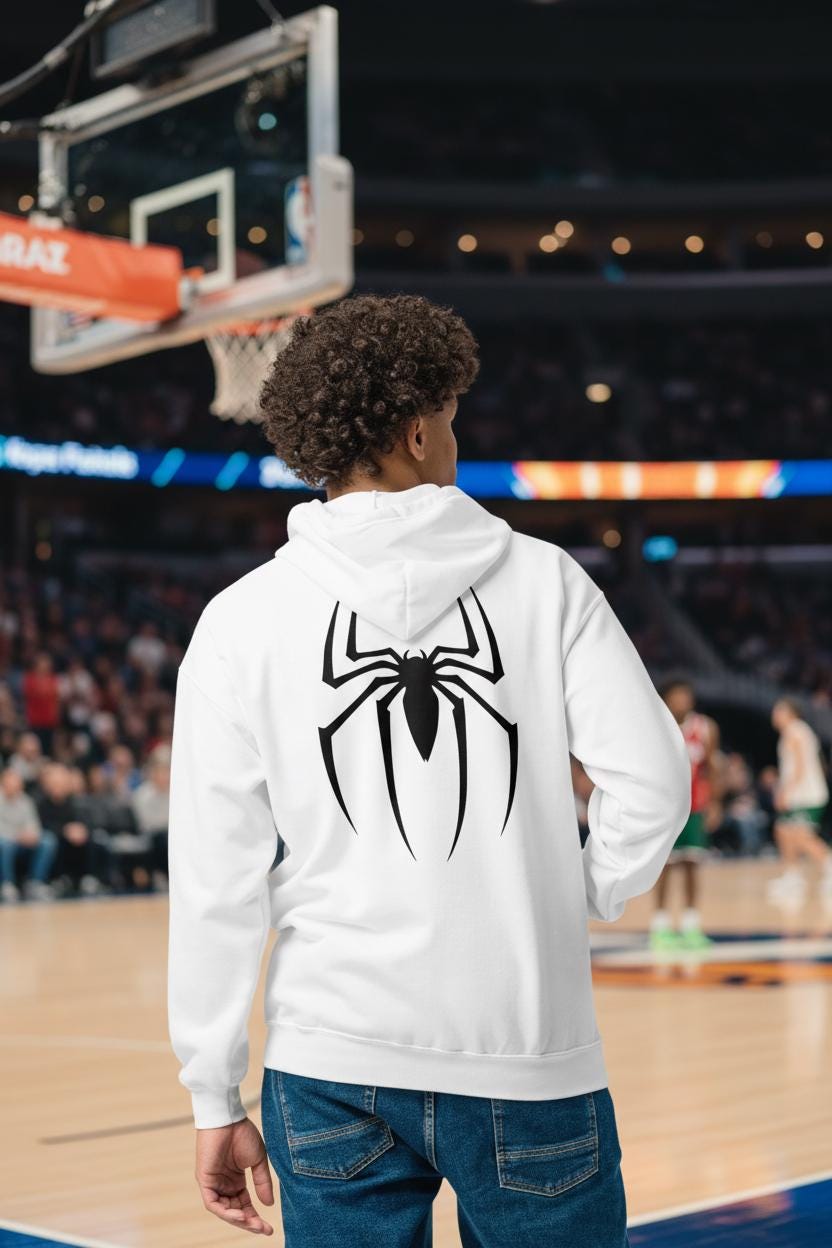 Spider Design Zip Hoodie: Unisex Cotton-poly Blend Apparel - Etsy