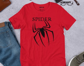 Camiseta de Araña Roja: Camiseta unisex de algodón con diseño de telaraña