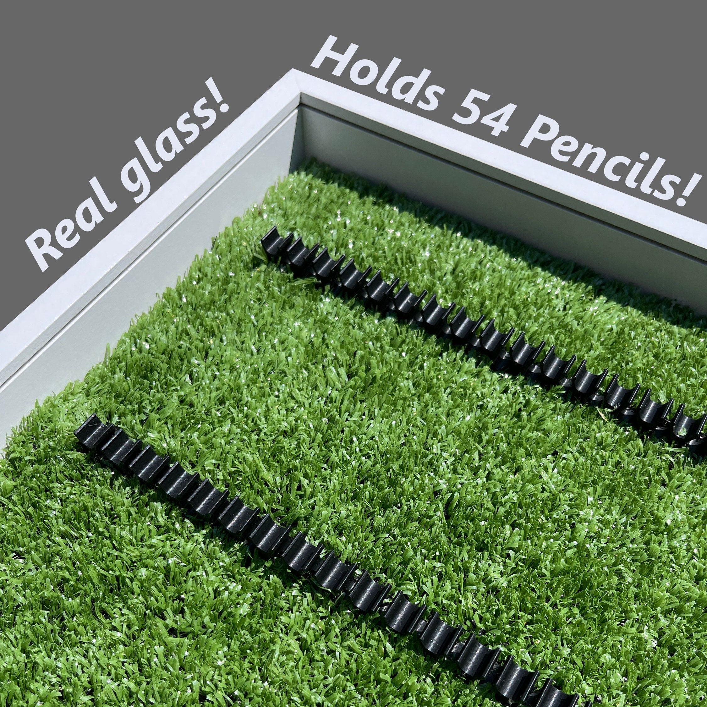 Golf Pencil Display Frame 54 Golf Pencil Holder Organizer, White or