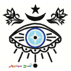 Evil Eye, Turkish eye, evil eye embroidery design, evil eye machine embroidery digitized, spiritual, 4x4 5x7 6x10