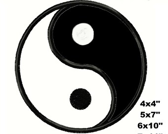 YIN YANG Balance Spiritual Symbol Mystical machine embroidery APPLIQUE design digitized pattern 4x4 5x7 6x10 7x11