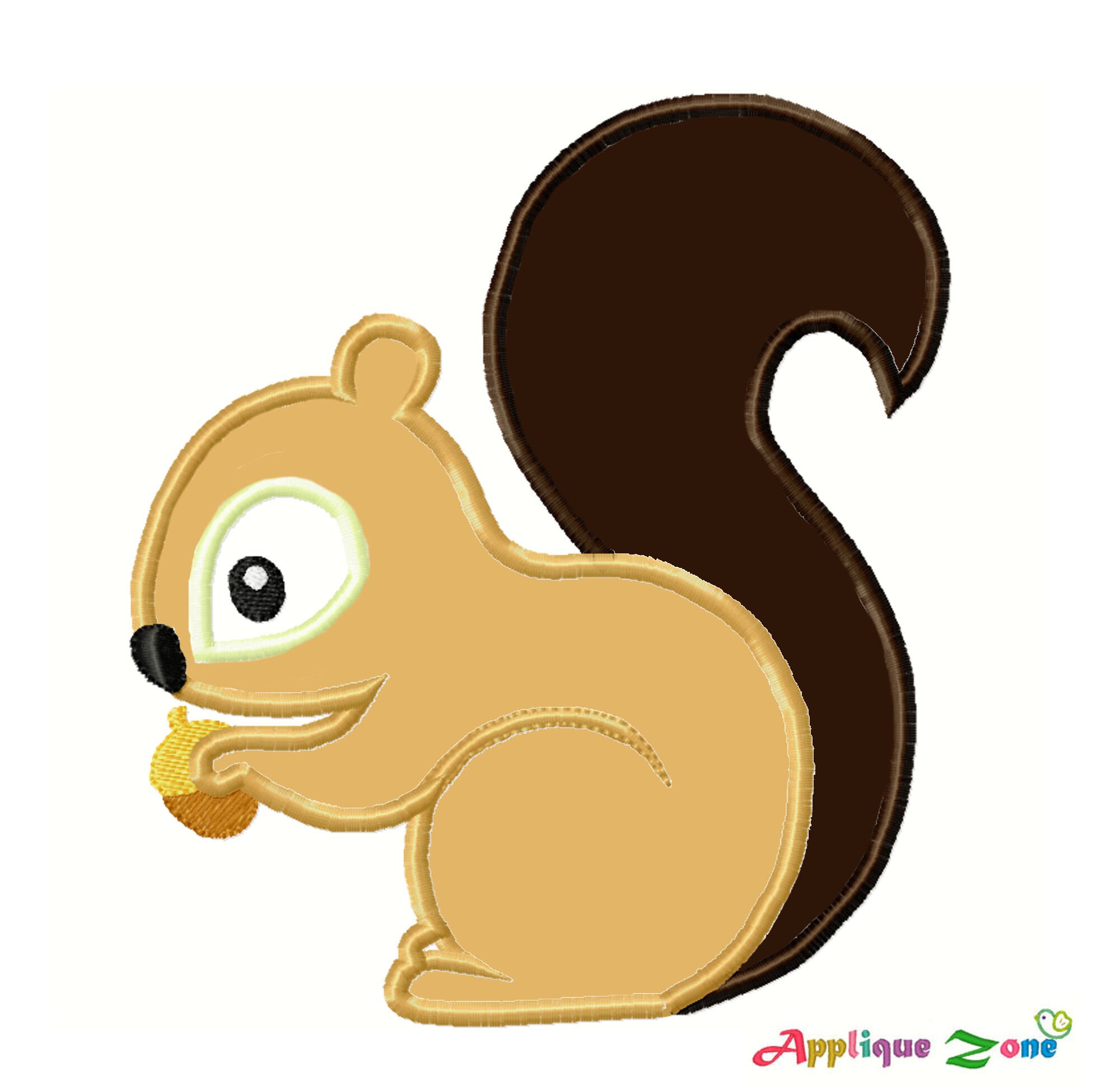 Squirrel Applique Block Pattern SQUIRREL Fall Machine Embroidery Applique Design Pattern 4x4 5x7 6x10 ...