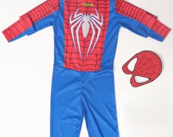 Spiderman White Printed Spiderman Masquerade Costume