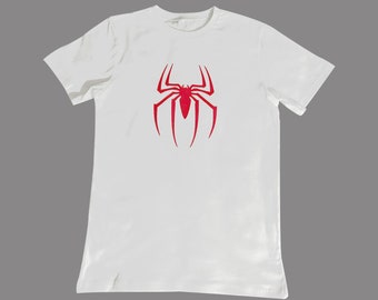 Spiderman Tshirt 100% Cotton Spiderman White Short Sleeve Kids Tshirt Printed