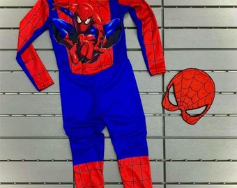 Deguisement spider-man - taille s 3-4 ans, fetes et anniversaires