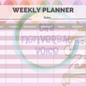 Unicorn Weekly Schedule for Kids