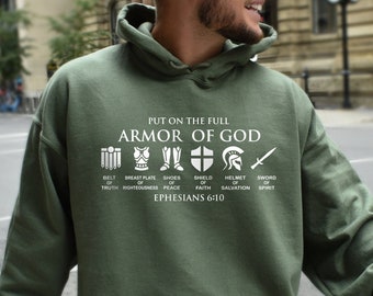 Sweat Armor Of God, Sweat chrétien, Sweat à capuche Knight, Cadeau chrétien, Sweat Jésus, Sweat religieux, Cadeau pour lui