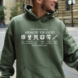 Armor Of God Sweatshirt, Christian Sweatshirt, Knight Hoodie, Christian Gift, Jesus Sweatshirt, Religious Sweatshirt, Gift for Him