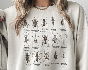 Insect Species Sweatshirt, Crewneck Sweatshirt, Nature Lover, Insect Sweatshirt, Nature Gift, Bug Lover, Gift for Men, Gift for Women