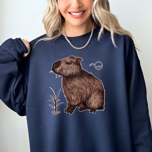 Capybara Sweatshirt, Rodent Sweatshirt, Cottagecore Sweatshirt, Funny Capybara Hoodie,  Western Hoodie, Capybara Hoodie,Capybara Gift