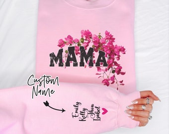 Mama Custom Kids Name Sweatshirt, Mother's Day Gift, Mom Life Sweatshirt, Gift for Mom, Birthday Gift, Gift for Her, Personalization Gift