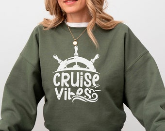 Cruise Vibes Sweatshirt, Ocean Adventure Gift for Vacation, Beach Tee, Travel Apparel, Ravel in Style with Cruise Vibes Sweatshirt