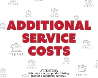 Additional cost for Back side or sleeve printing, additional special design, Does not include clothing.