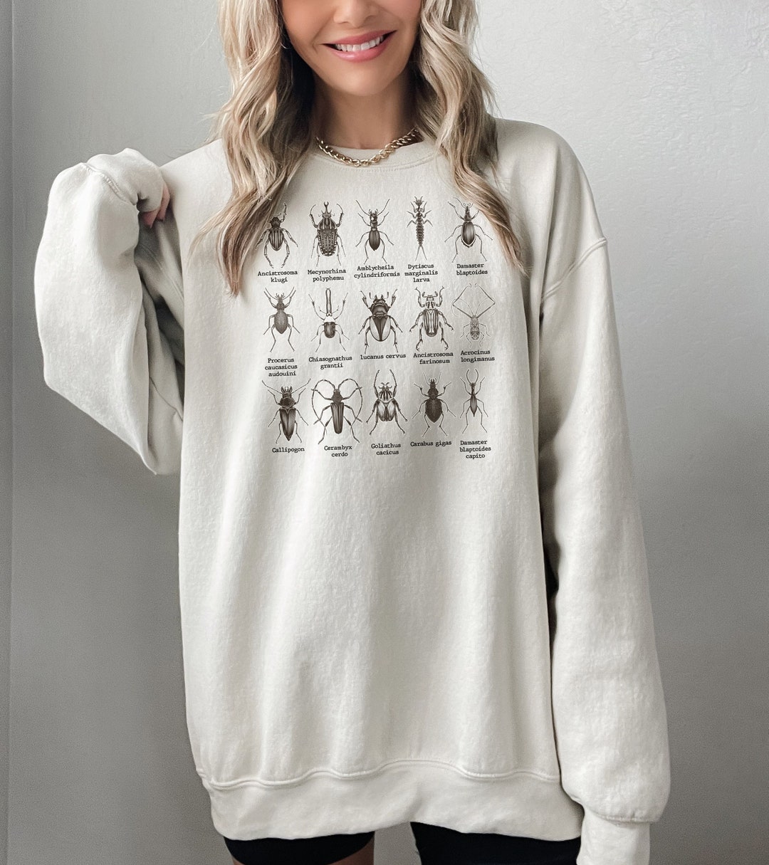 Insect Species Sweatshirt, Crewneck Sweatshirt, Nature Lover, Insect