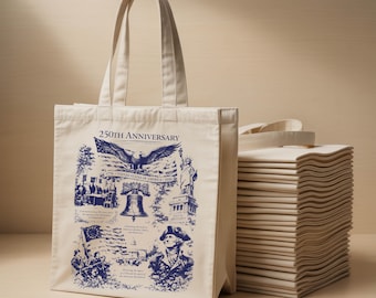250th Anniversary of USA Tote Bag : 1776-2026 American Patriotic Independence Day Gift