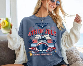 Comfort Colors® 4th of July American Cruise Shirt: Family Vacation Independence Day Tshirt