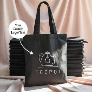 Personalized Bulk Tote Bags Custom Logo, Photo, Text: Small Business Promotional Gift