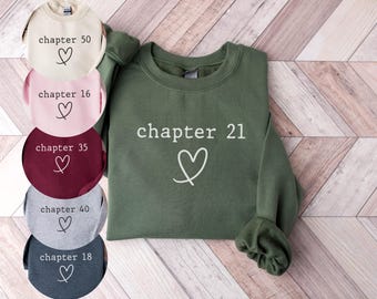 Custom Birthday Sweatshirt: for 21st, 16th, 18th, 30th, 40th, 50th 60th Book lover bday Gifts