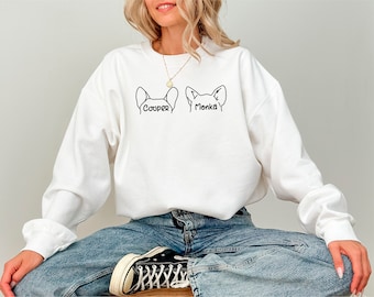 Custom Pet Portrait,  Pet Sweatshirt, Custom Sweatshirt, Pet Portrait Sweatshirt, Dog Photo Hoodie, Personalized Gifts, Cat Photo Hoodie