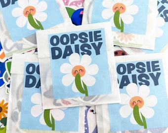 Mystery Oopsie Daisy Sticker Bags | Imperfect Mystery Stickers | Random Kawaii Grab Bag | Seconds and B/C Grade stickers