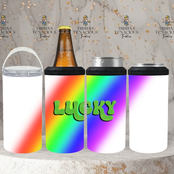 4 in 1 Sublimation Tumbler Designs *NEW* Lucky St. Patrick’s Day Designs 3 PNG plus 2 BONUS designs!