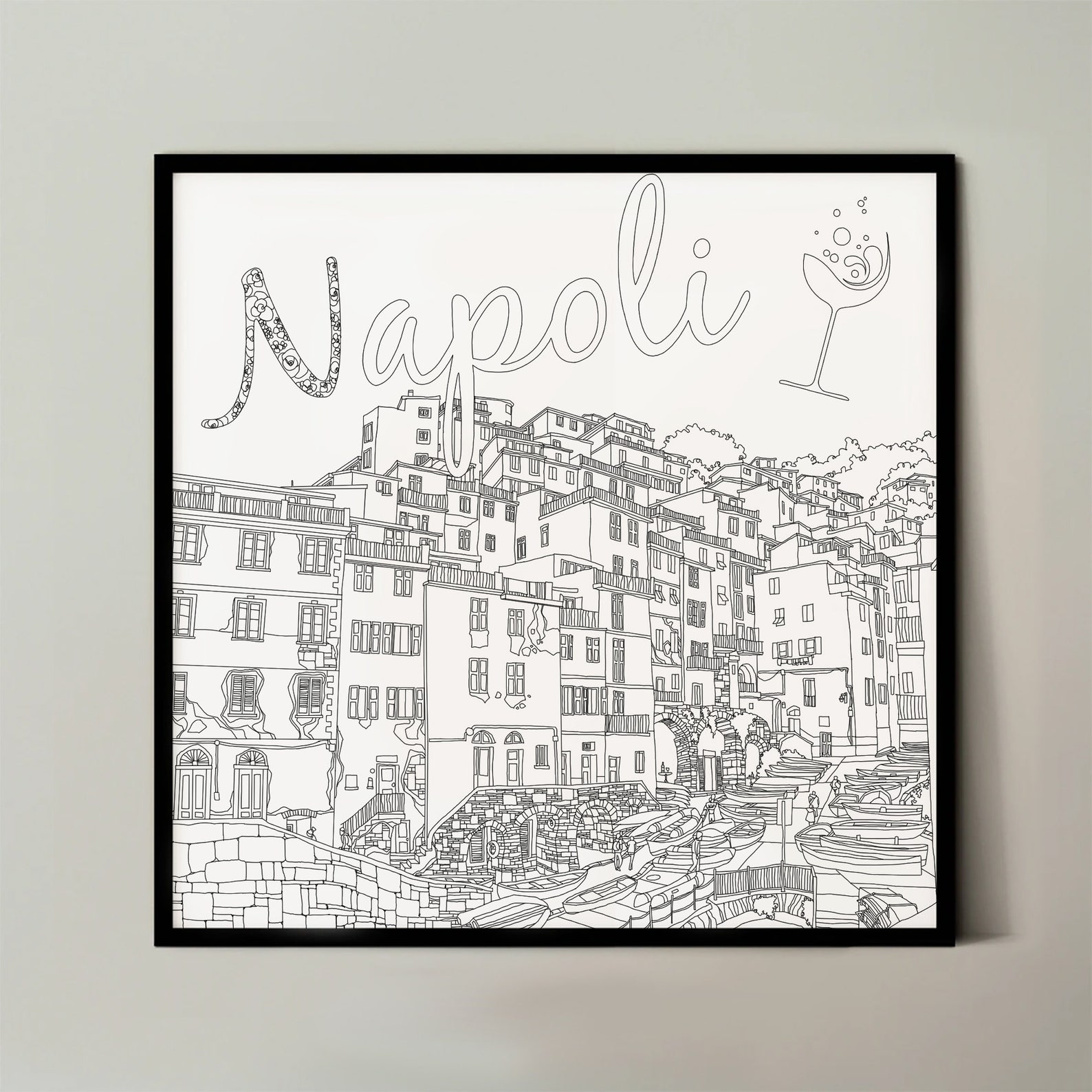 Printable Line Art Drawings Architecture Landscape - Etsy image.