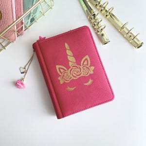 Quaderno unicorno, diario rosa per bambine, regalo per bambine di 8 e 9 anni, diario, ritorno a scuola, cancelleria per bambini, quaderno carino