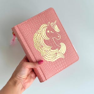 Diario Unicorno, Quaderno Pesca per Ragazze, Regalo per Bambina di 6 Anni, Diario per Ragazze, Ritorno a Scuola, Graziosa Cancelleria per Bambini