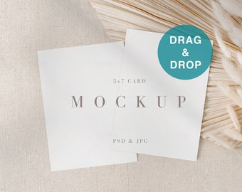 5x7 Card Mockup, Double Card, Invitation Mockup, Wedding invitation mockup, Card Mockup, Invite Mockup, Wedding mockup, Boho mockup,R01,R217