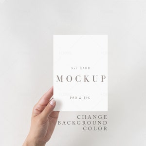 Mockup di carta 5x7, Mano, Mockup di invito a nozze, Mockup di Baby Shower, Mockup di carta di invito, Mockup di invito, Mockup di San Valentino, P01, R203