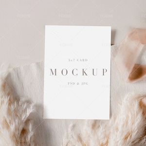 5x7 Karten Mockup, Hochzeitseinladung Mockup, Boho Karten Mockup, Einladungskarten Mockup, Einfaches Karten Mockup, Blanko Karte Mockup, P095, R87