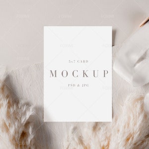 5x7 Karten Mockup, Hochzeitseinladung Mockup, Boho Karten Mockup, Einladungskarten Mockup, Minimal Card Mockup, Blank Card Mockup, P095, R91