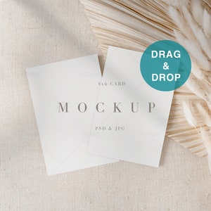 4 x 6 kaart mockup, dubbele kaart, stationaire mockup, bruiloft uitnodiging mockup, Boho kaart mockup, bruiloft mockup, baby shower kaart, R01, R287